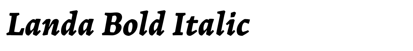 Landa Bold Italic